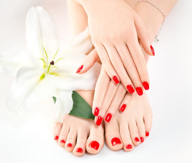 What is included in a spa manicure and pedicure